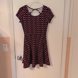 (NWOT) beautiful pink and black striped dress